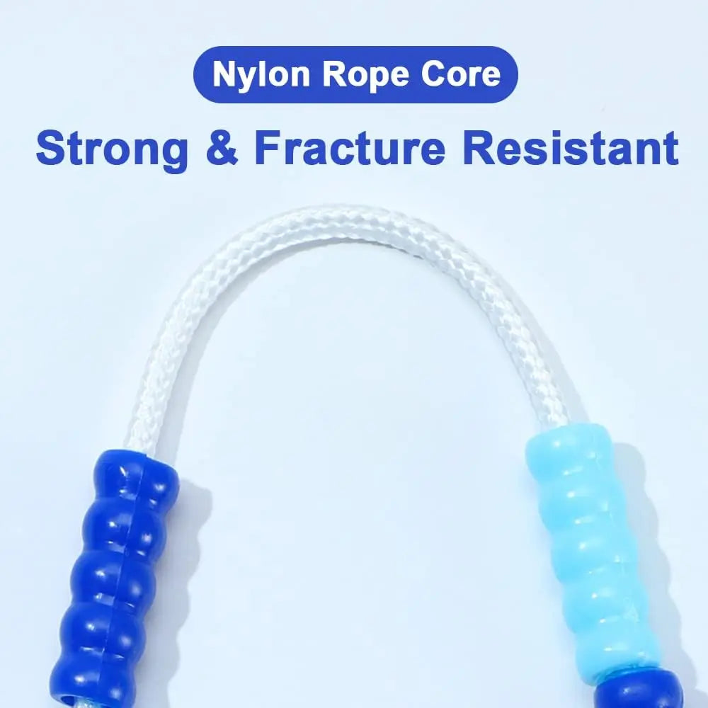 Soft Beaded Jump Rope for Kids Women, Tangle-Free Skipping Rope, Adjustable Jumprope, Workout Jump Rope